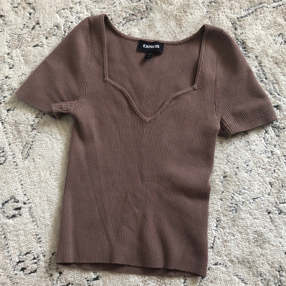 Express Sweetheart Neckline Sweater